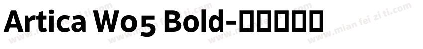 Artica W05 Bold字体转换
